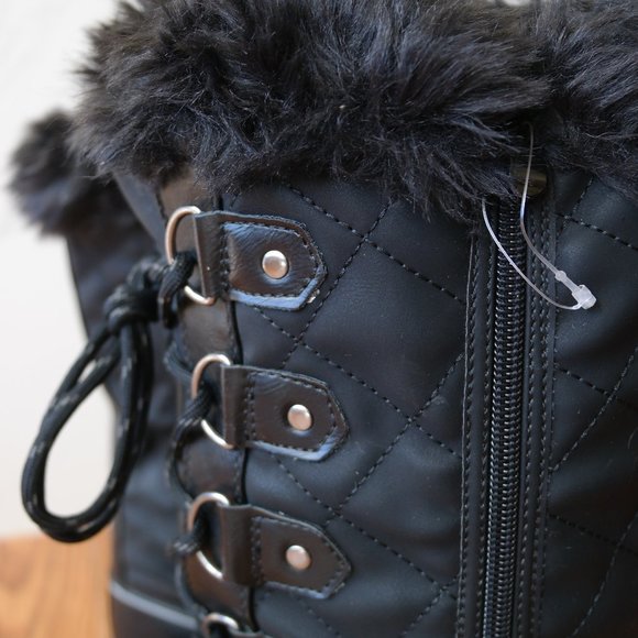 DREAM PAIRS Thinsulate Womens Winter Mid Calf Faux Fur Lined Snow Boots Size 10 - Picture 4 of 11